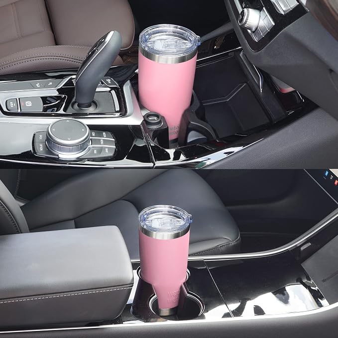 WETOWETO 20oz Tumbler, Stainless Steel Vacuum Insulated Water Coffee Tumbler Cup, Double Wall Powder Coated Spill-Proof Travel Mug Thermal Cup for Home Outdoor (Ice Pink, 1 Pack)