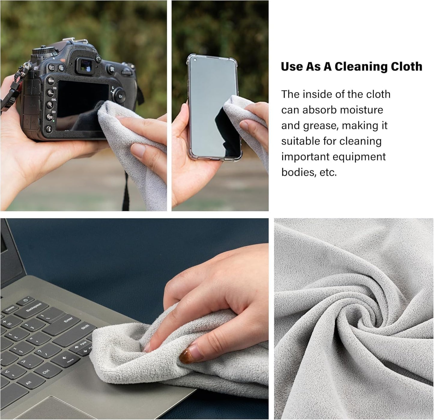 3pcs Camera wrap, Protective Wrap, Magic Self-Adhesive Cloth, Anti-scratch Lens Camera Wrap, Folding, Washable, Lens