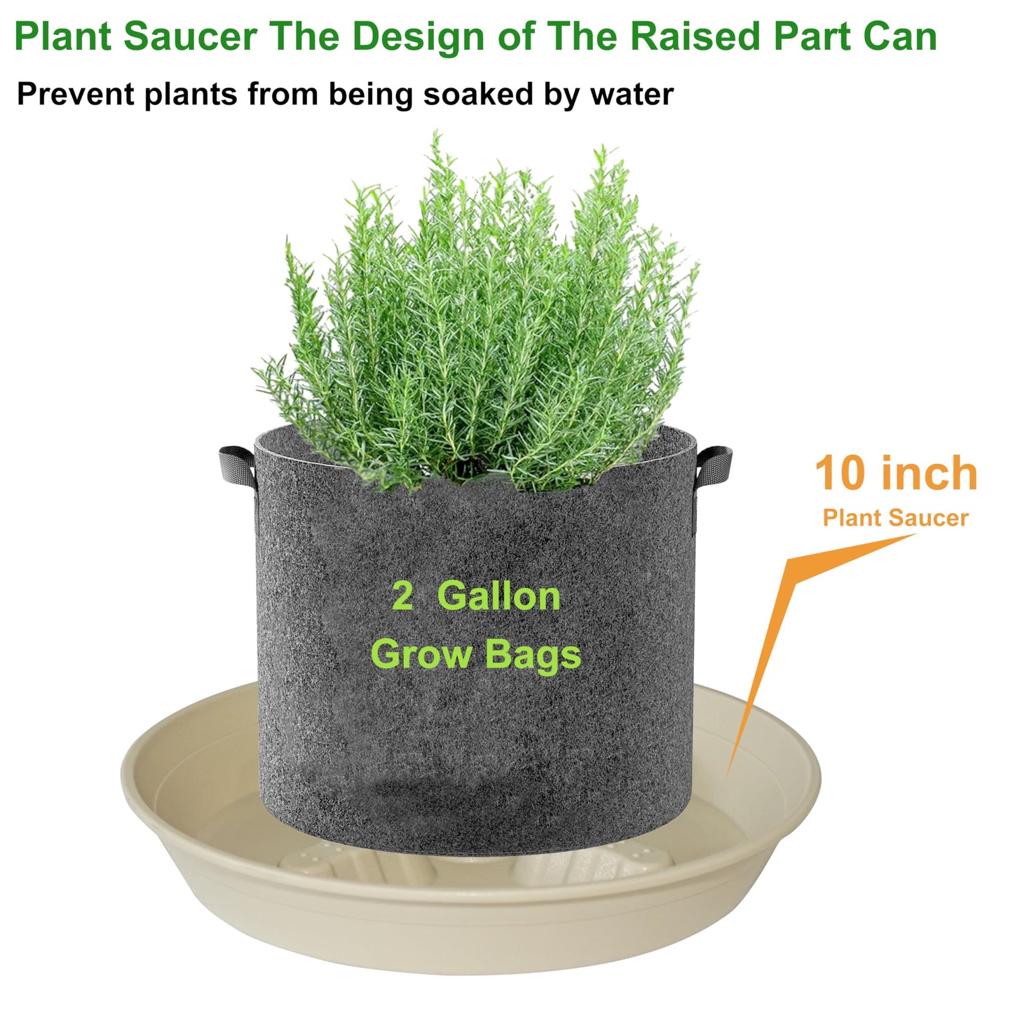 Feyvdzv 4 Pack Plant Saucer 10 inch, 8 12 14 17 inch, Plant Stand Plastic Plant Saucers for Indoors Outdoor, Heavy Duty Flower Plant Risers for Inside Pots, Pot Saucers for Plants, Grow Bags Saucers