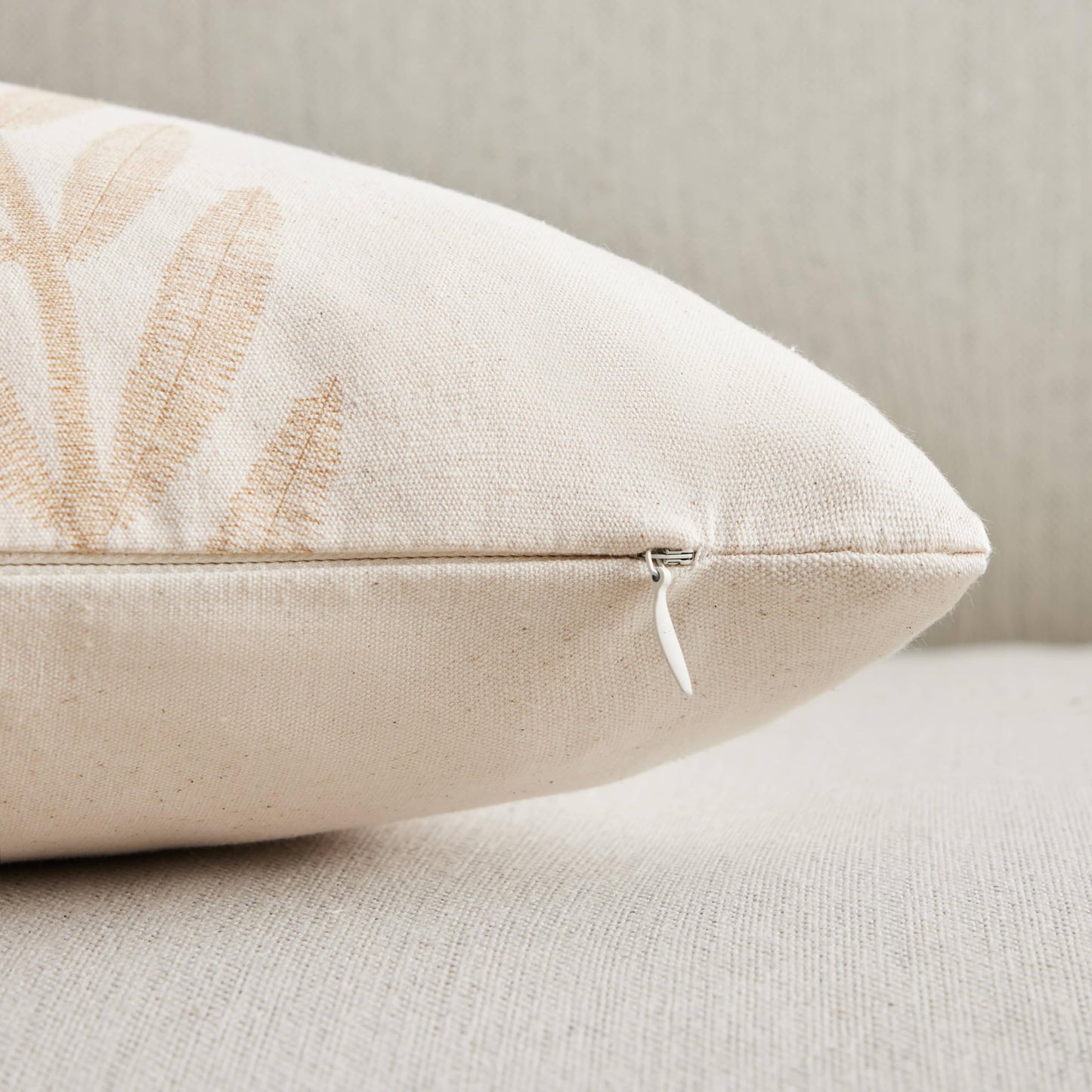 YZJZEDS 100% Cotton Farmhouse Leaves Throw Pillow Covers Set of 2, 18x18 Inch Mixed Beige Pastoral Decorative Print Cushion Covers for Sofa Bed Living Room Home Decor