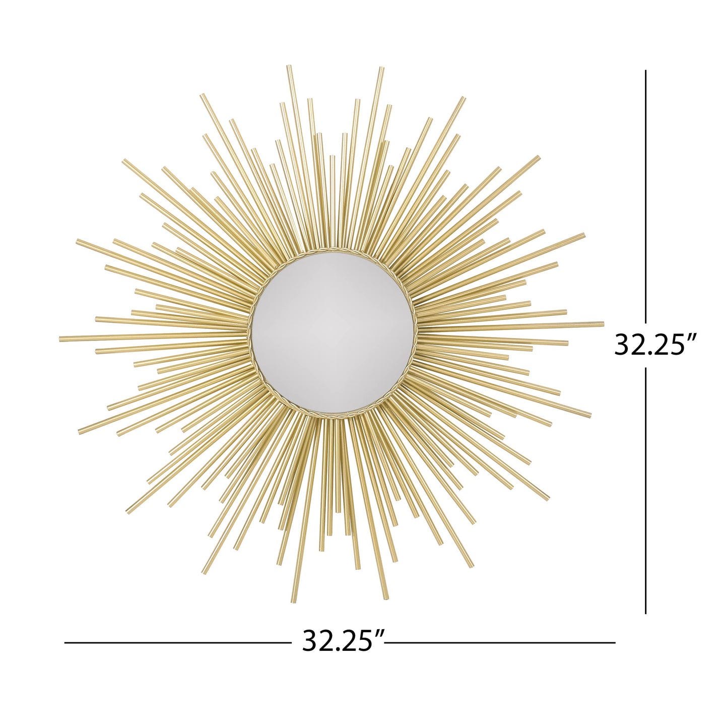 Henton Sunburst Wall Mirror - Gold
