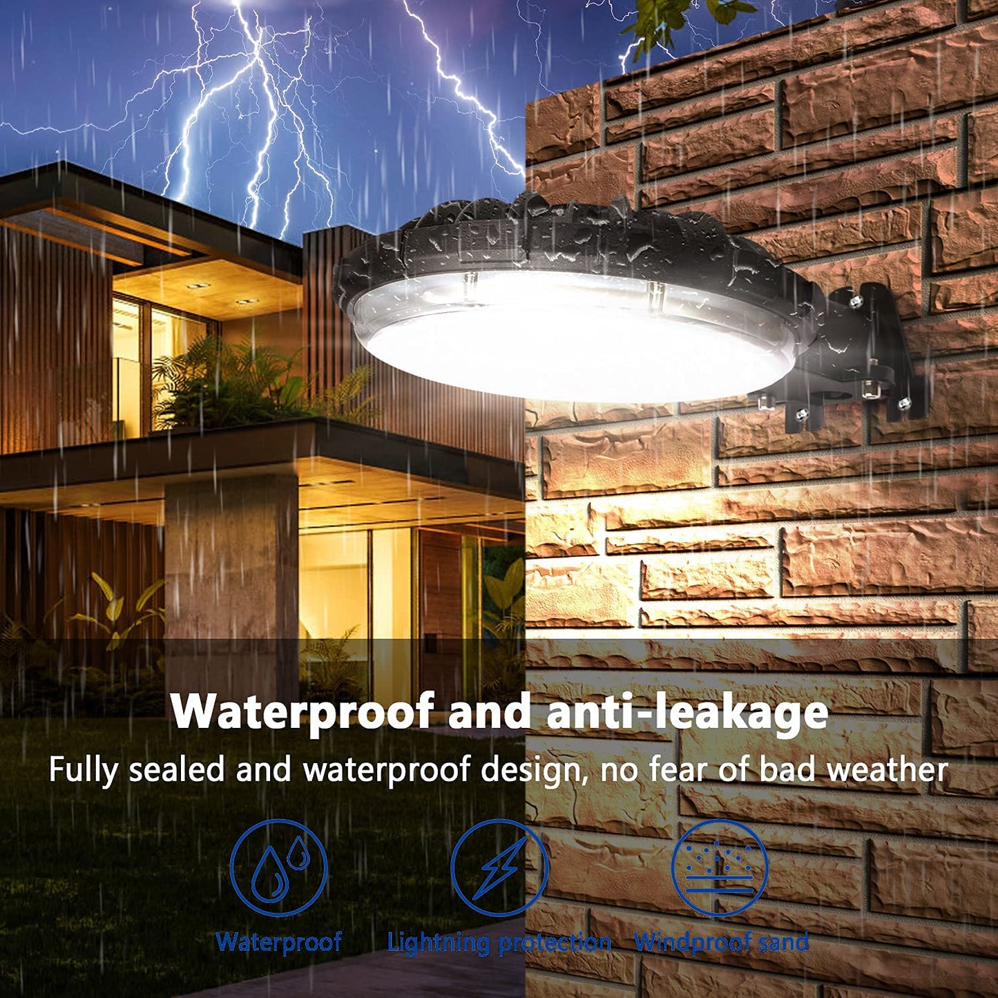 Karjoefar LED Barn Light, Dusk to Dawn Outdoor Lighting with 100W 10000LM 5000K Daylight, IP65 Waterproof Outdoor Security Flood Lights for Garage Yard Street Warehouse Use