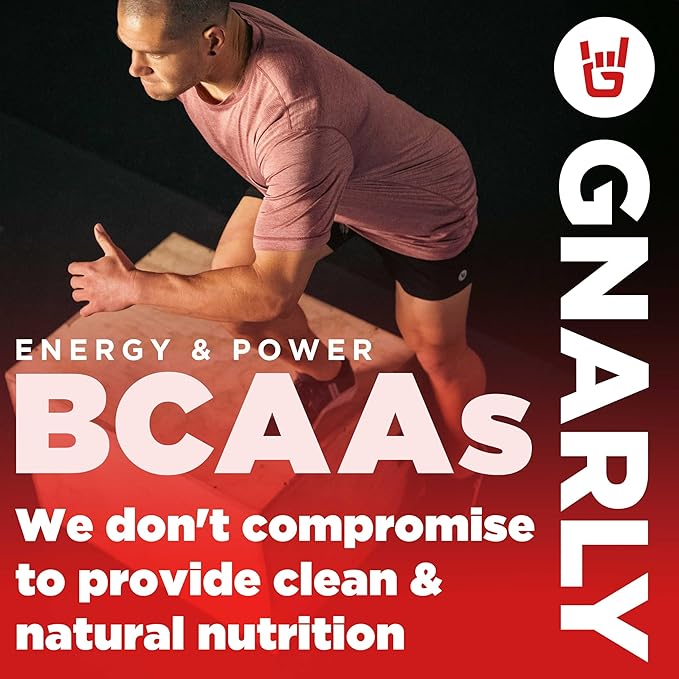 Gnarly Nutrition BCAA Powder, Lemon Lime ??Pre-workout BCAAS Amino Acids ??NSF Contents Certified ??Supplement to Support and Rebuild Muscle ??Lemon Lime with Caffeine, 10.58 oz