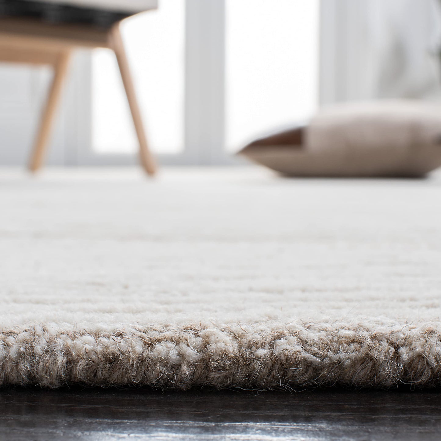 SAFAVIEH Metro Collection 6' x 9' NaturalIvory MET995A Handmade Premium Wool Living Room Dining Bedroom Area Rug