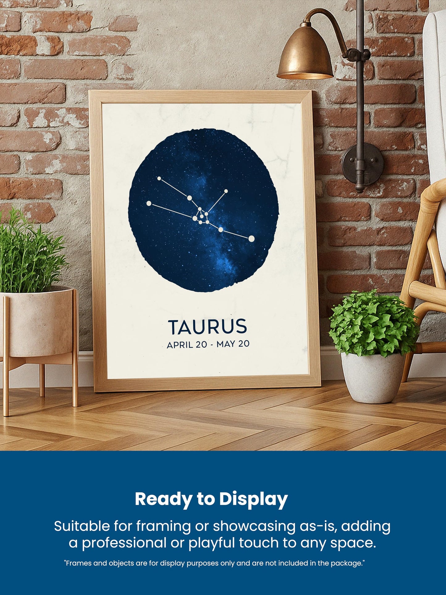 AMERICAN LUXURY GIFTS Taurus Constellation Art - Mystic Zodiac Wall Decor for Living Room, Bedroom, Office - 11x14 Unframed Print