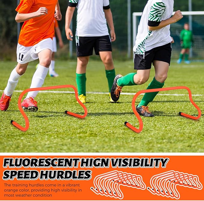 Wettarn 20 Pcs 9" Speed Training Agility Hurdles for Athletes Training Hurdles Reliable Training Hurdle Plyometric and All Purpose Hurdles Training Equipment for Soccer Basketball Football