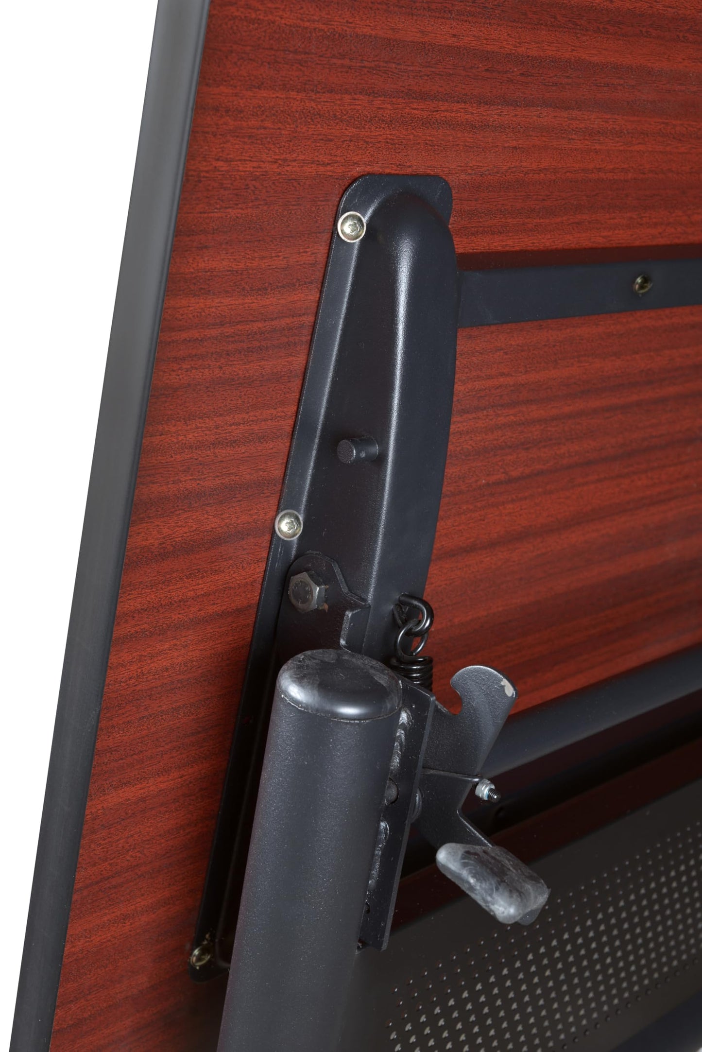 Regency Kobe 60 x 24 in. Flip-Top Training Nesting Table- Noble Oak, 2 M Stack Chairs- Black