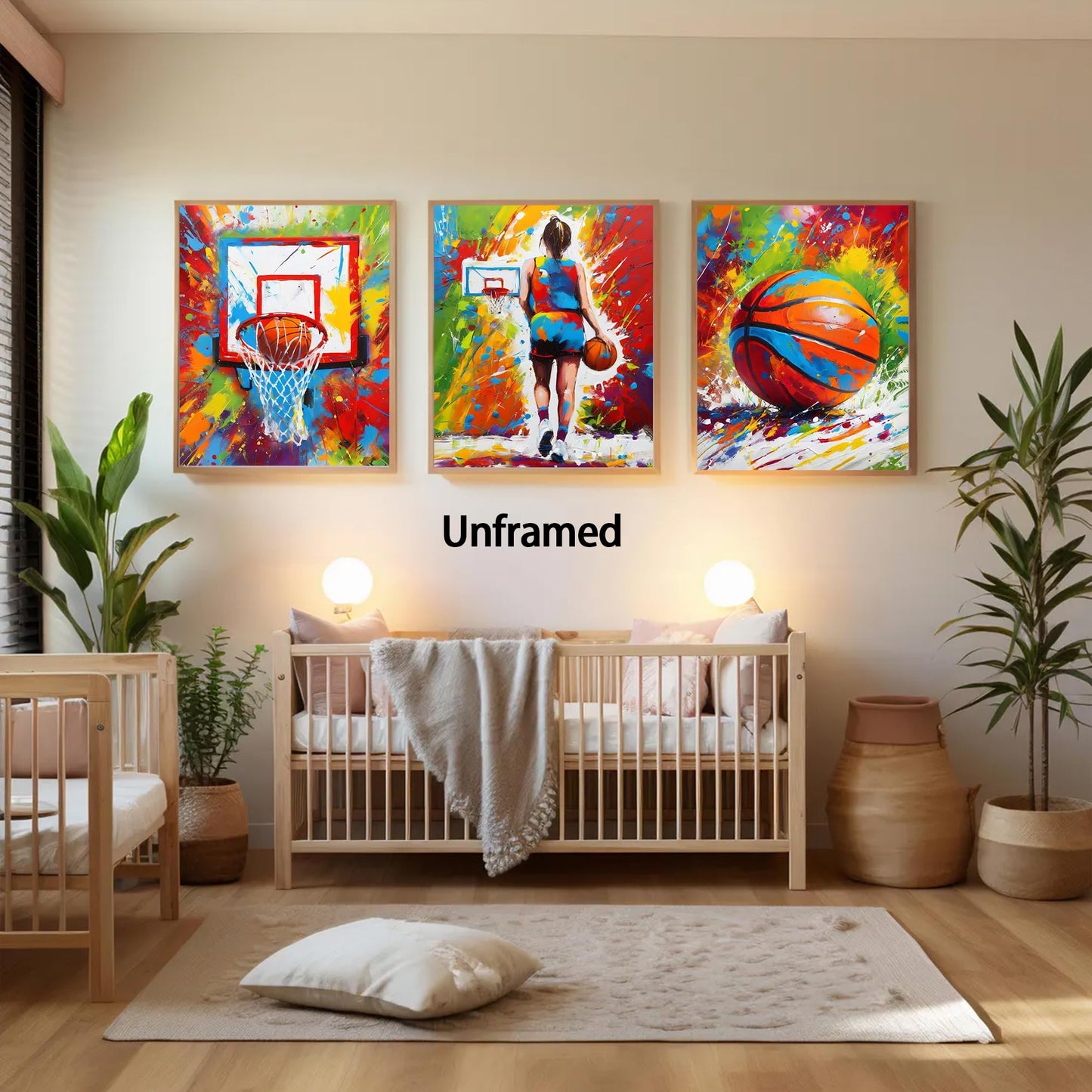 Frimeeme Basketball Wall Art Prints Posters,Basketball Posters For Girl Bedroom,Graffiti Wall Art for Girls Bedroom Print - 4pcs 8x10in Unframed