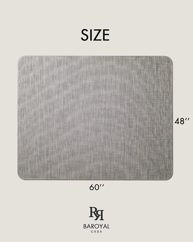 Baroyal Office Chair Mat for Hardwood Floor Under Desk Computer Rolling Chair Mat for Wood/Tile Floor Non-Slip Heavy Duty Desk Rug PVC Plastic Hard Floor Protector 48" x 60" (Soapstone)