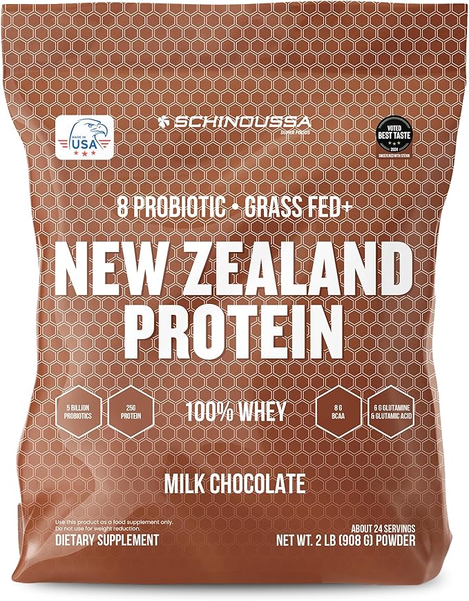 Probiotic Whey Protein Powder | Grass-Fed | Chocolate | 2 lb | Gut Health & Immune Support | 8 Probiotic Strains | Protein for Muscle Recovery & Digestive Health