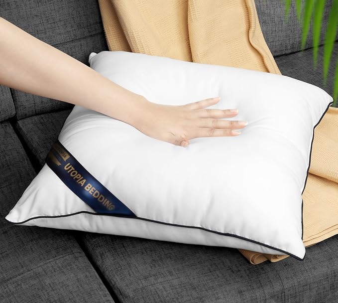 Utopia Bedding Throw Pillow Inserts (Pack of 4, White), 12 x 12 Inches Decorative Indoor Pillows for Sofa, Bed, Couch, Cushion Sham Stuffer