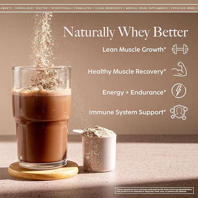 High Level Whey Protein Powder Vanilla Stevia ??Natural Whey Protein, Ultra Filtered, Non-GMO, 24g Protein, Digestive Enzymes, No Artificial Flavors or Colors, Gluten Free, 2 lb Bottle, Made in USA