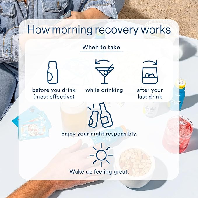 Morning Recovery Electrolyte, Milk Thistle Drink Proprietary Formulation to Hydrate While Drinking, Highly Soluble Liquid DHM, Non GMO, Vegan, Gluten-Free, Lemon Ginger, Pack of 6