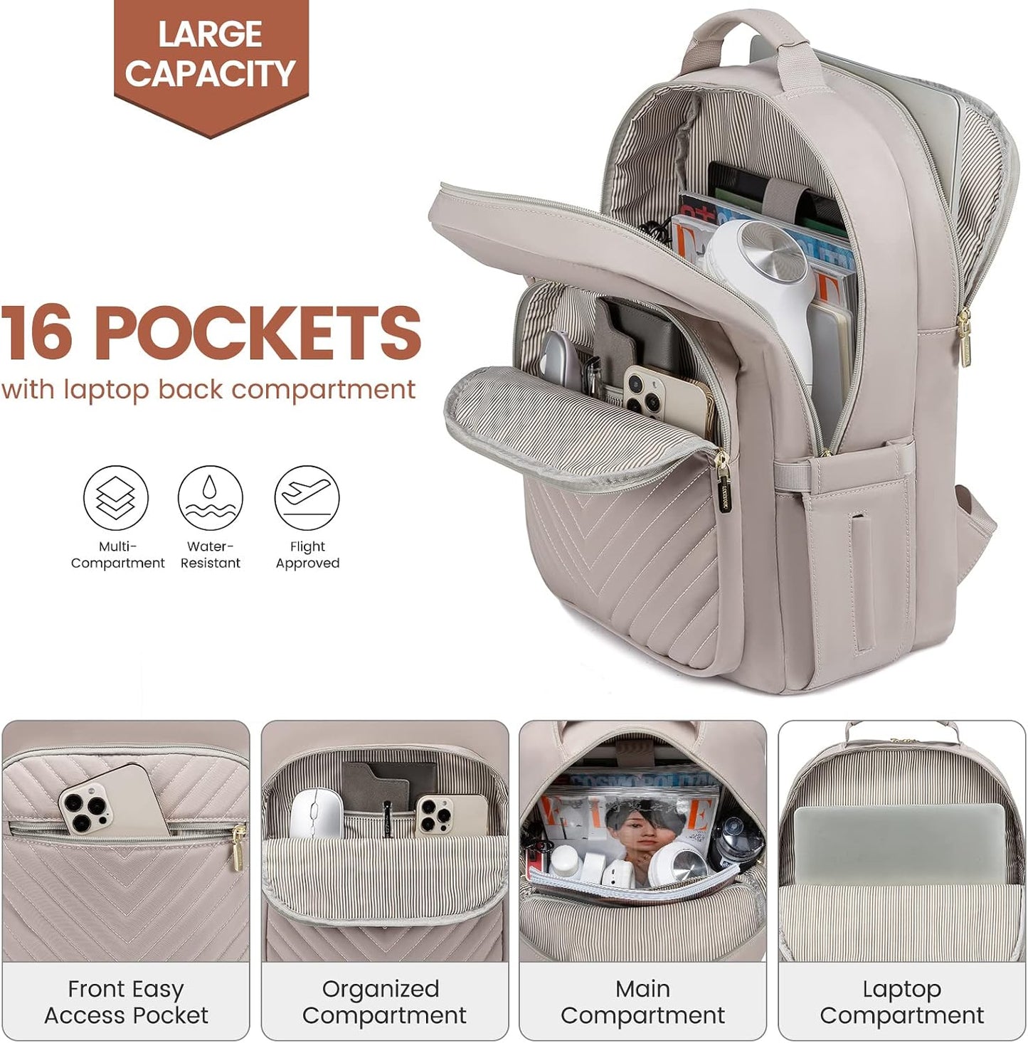 Backpack 17.3 inch,Cute Backpack Backpack LOVEVOOK Laptop for Women Womens Travel Purse,Professional Laptop Computer