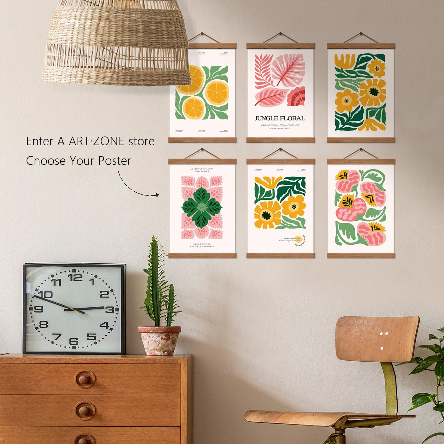 4 Pack Magnetic Picture Frames - 8x10 8x12 8x18 Poster Frame Hanger for Photo Picutre Canvas Artwork Art Print Wall Hanging