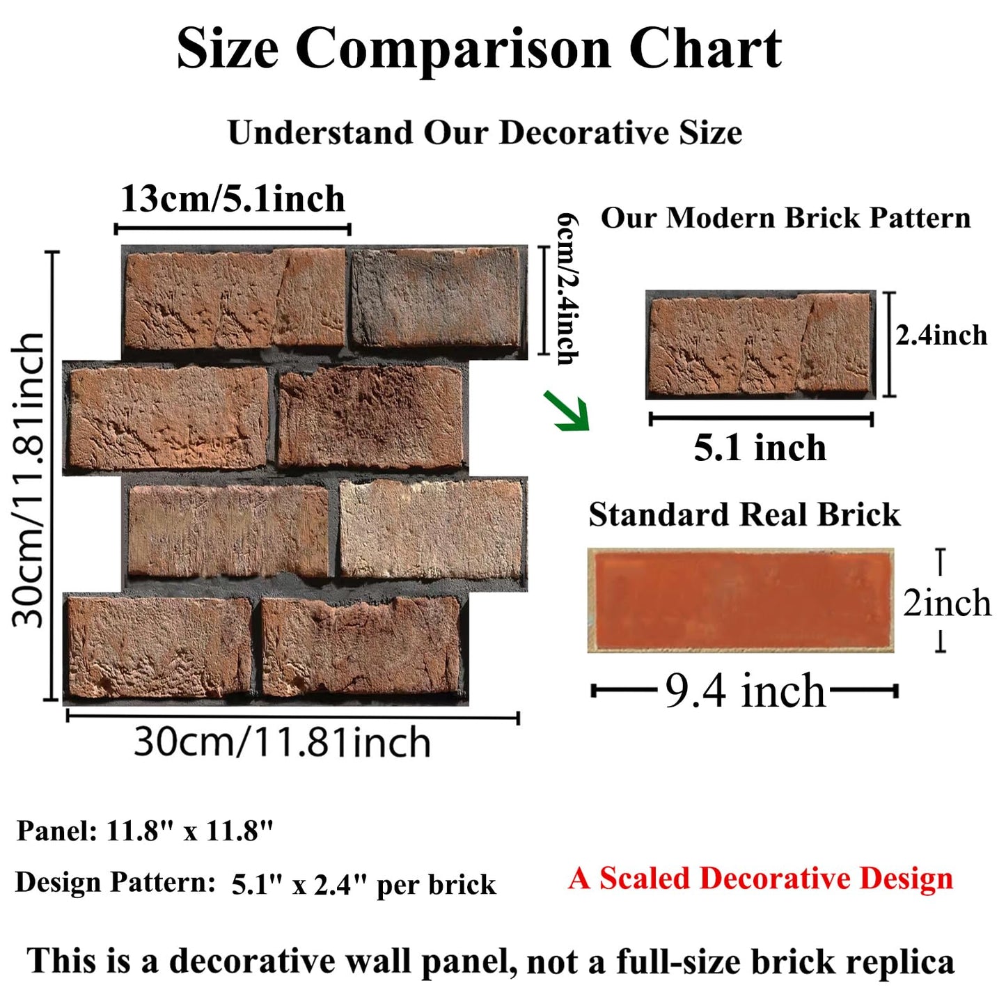 Veczom 3D Brick Wall Panels Peel and Stick,10 Pack Self-Adhesive PVC Wall Tiles, Waterproof Textured Decor for Living Room, Kitchen, Bedroom, Office Accent (4Lines Seamless Brown Stone)