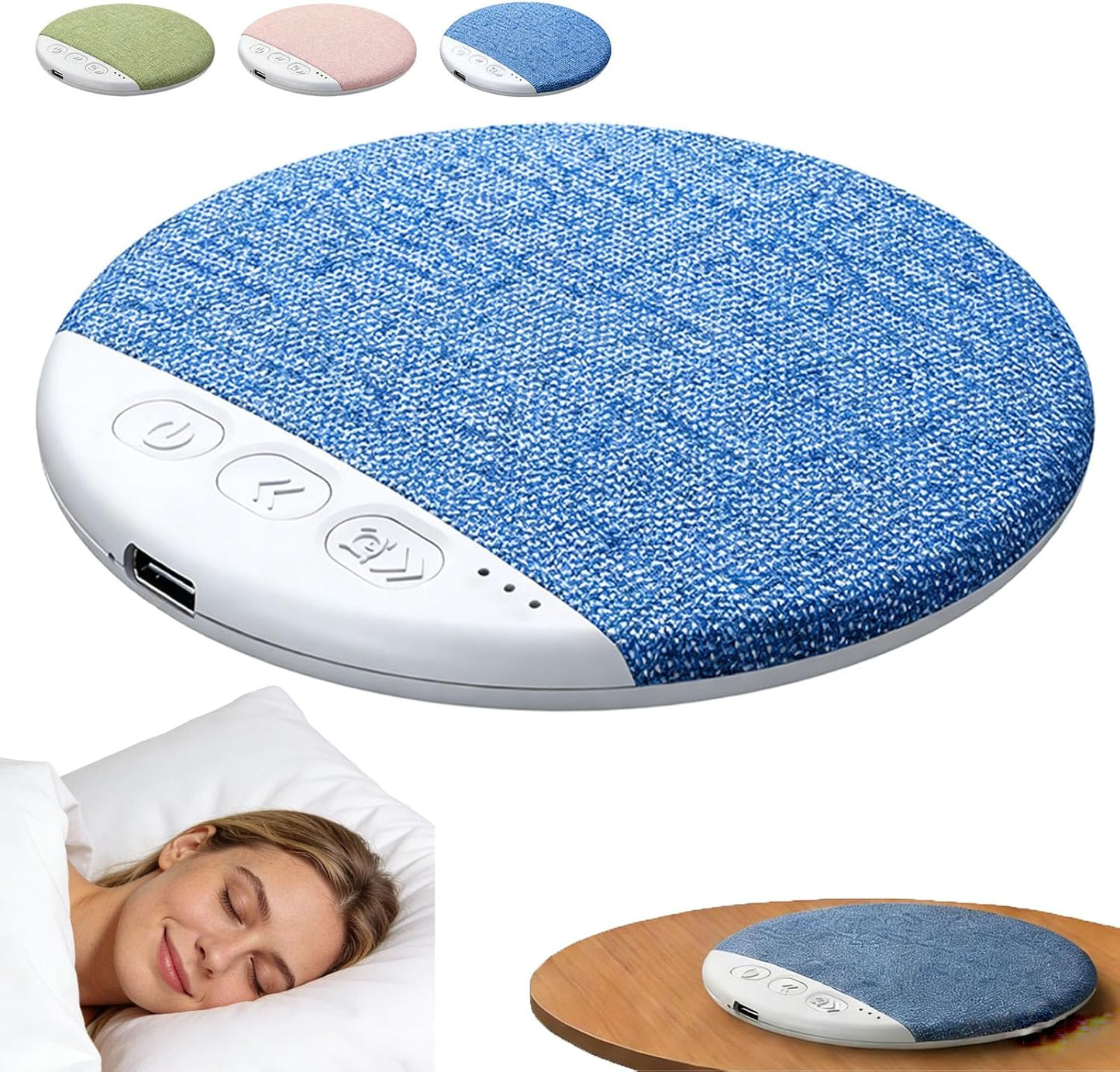(1Pcs-A) Under Pillow Speaker Bluetooth, Bluetooth Pillow Speaker for Sleeping, Pillow Speakers for Sleeping, White