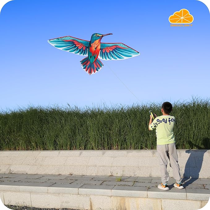 ORGCLDKT- 3D Lifelike Style Bird/Eagle Kite, Super Easy to Fly with, Ideal for Kids, Adults, Girls, Boys. Kites for The Beach, Grassland, Hiking