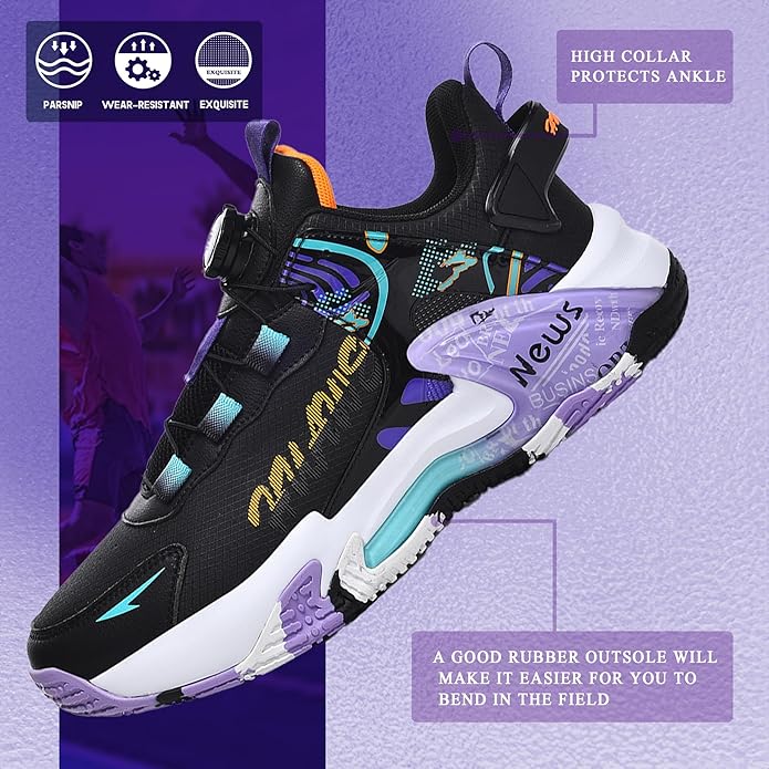 CJSPORX Women Men Basketball Shoes Breathable Men Non Slip Outdoor Fashion Unisex Sneakers