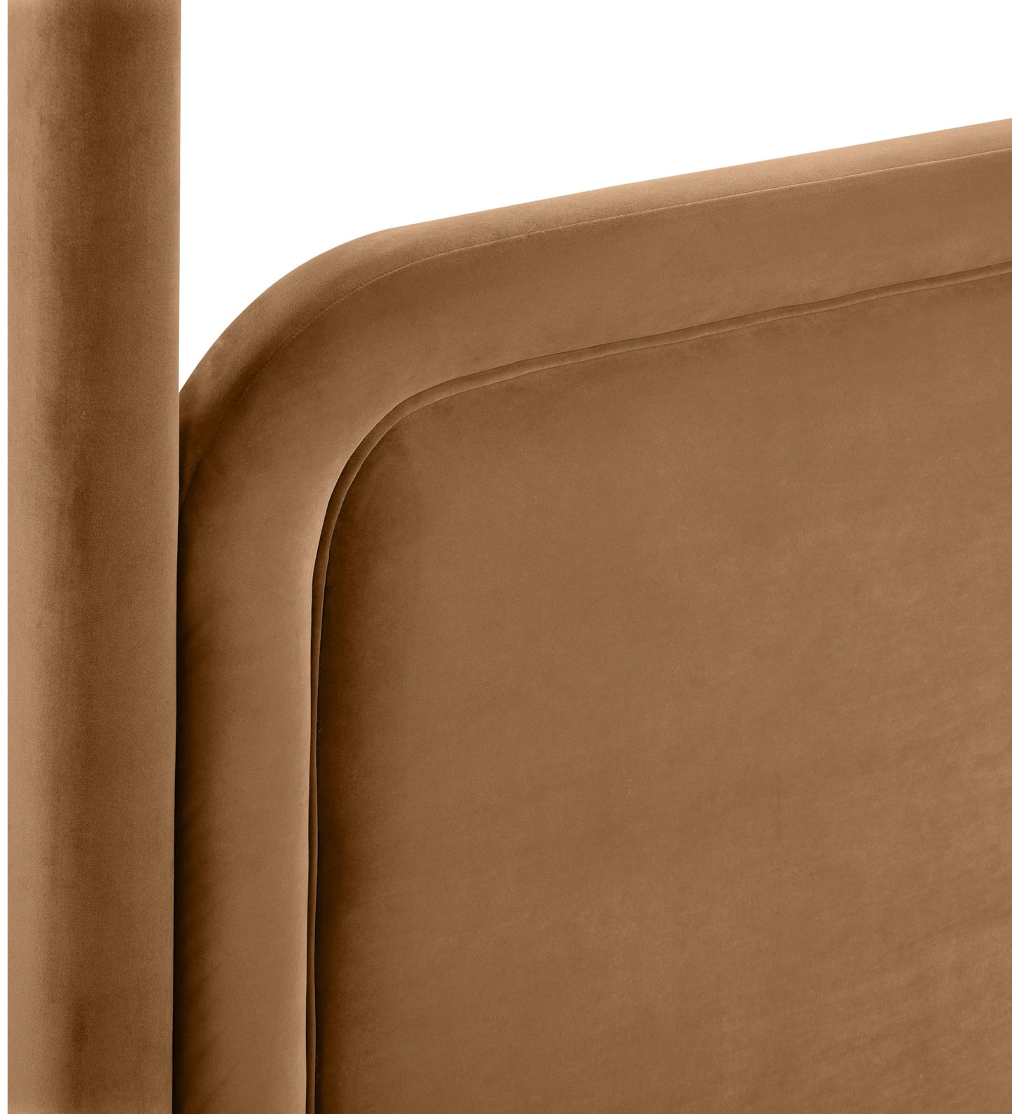 Meridian Furniture Salina Saddle Velvet Upholstered Queen Bed