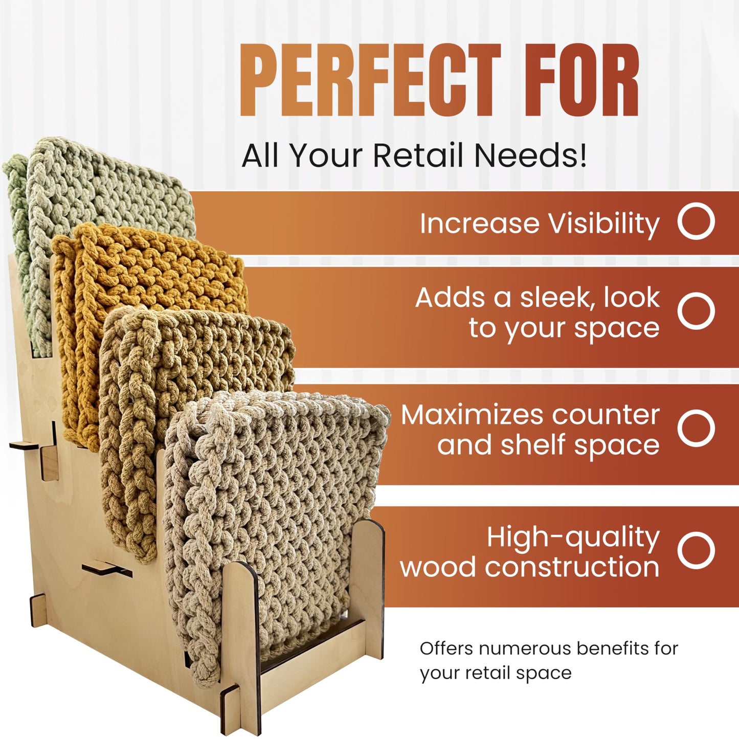 Wood Display Stand - Plates, Art Prints, Artwork, Pictures, Books, Stationery, Records, Magazines & More - Trade Shows, Farmers Markets & At Home Use - Sturdy & Stylish (Natural, Large)…