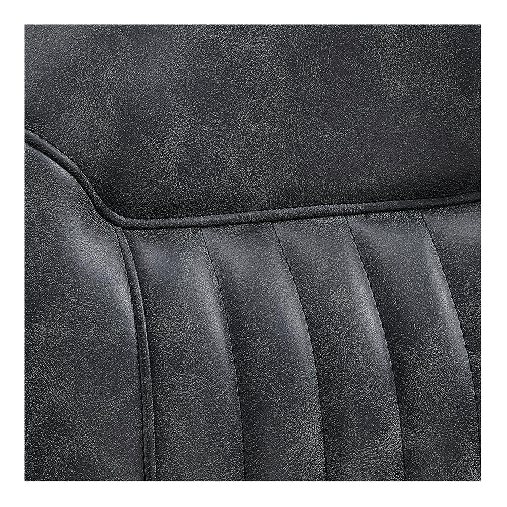 Dir Heavy Duty Barber Chair, Men's Grooming Barbershop Hydraulic Chair in Distressed Finish Kaiser II, Vintage Black