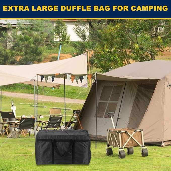 Extra Large Duffle Bag, 30 x 19 x 11 in Travel Big Duffle Bag with Zipper Handle Storage Foldable Waterproof Lightweight Bag for Women Men Travel Moving Camping (Dark Blue)