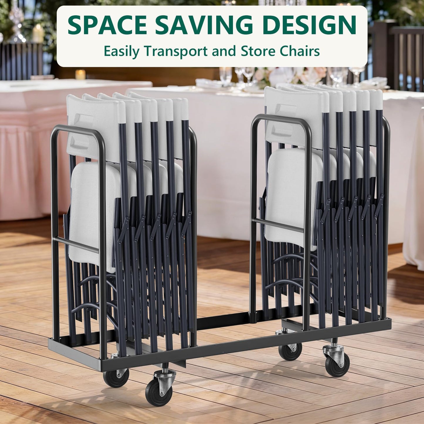 MAKE CHANGES Folding Chair 12 Pack, Portable Commercial Heavy Duty Plastic Folding Chairs with Steel Frame for Indoor, Outdoor, Office, Meeting, Wedding, Patio, Picnic, 400lbs Capacity(White)