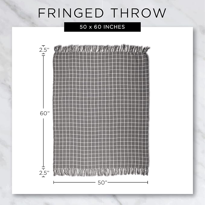 DII Diamond Throw Collection Woven Cotton, 50x60, Cinnamon (Pack of 2)