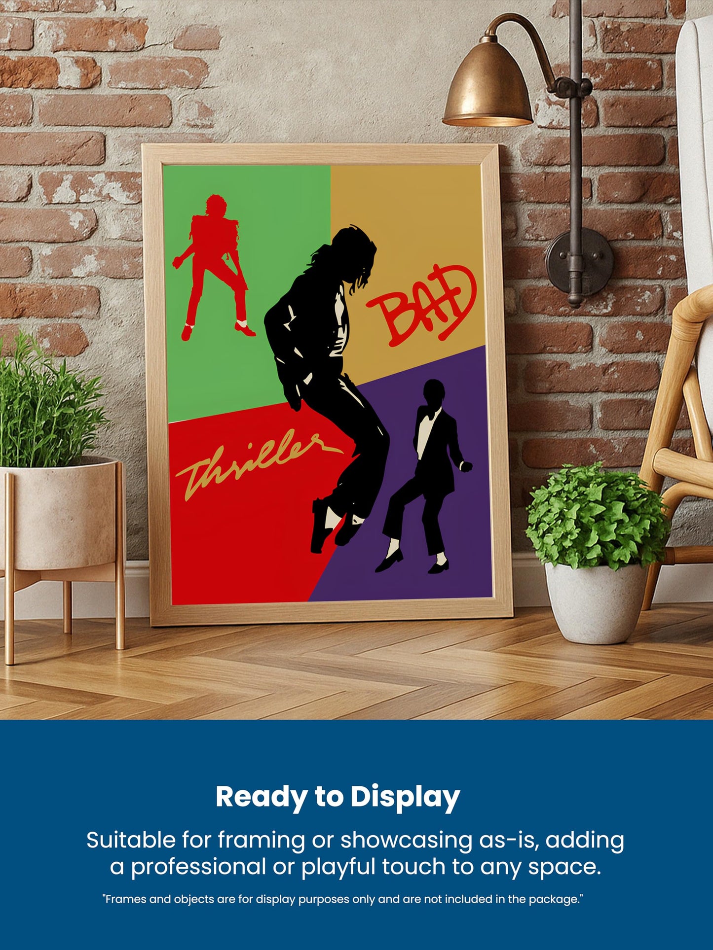 80s Pop Legend Wall Art – Thriller & Bad-Inspired Silhouette Poster Print | Retro Music Decor for Bedroom, Studio, or Living Room (Unframed, 11x14 Inches)