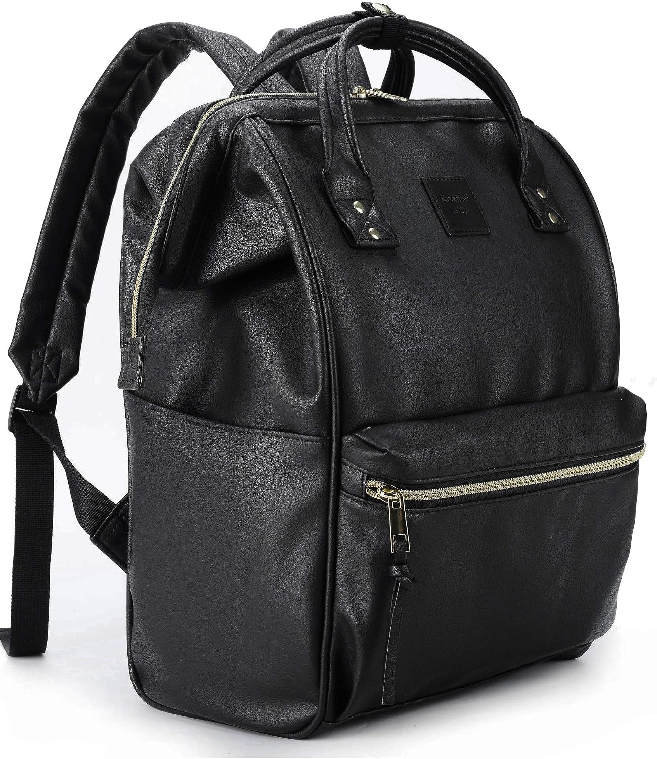 Backpack 15.6-16 Inch Backpack 16 Kah&Kee Leather Laptop for Women, Professional Work Bag, Water-Resistant Vegan