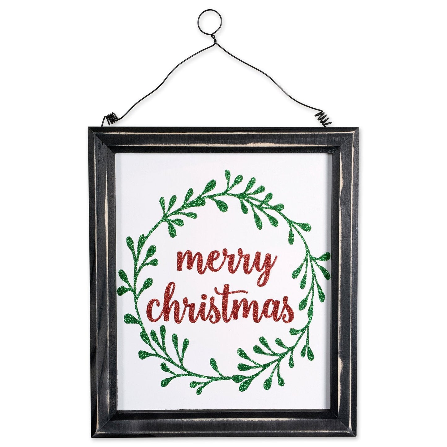 DII Holiday Hanging Wall Decor Lightweight & Decorative, 9.75x8.5x0.63, Noel & Merry Christmas Signs, 2 Count