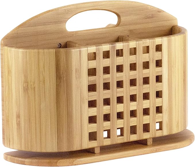 Totally Bamboo "Eco" Utensil, Flatware and Cutlery Drying Caddy for Totally Bamboo Eco Dish Drying Rack