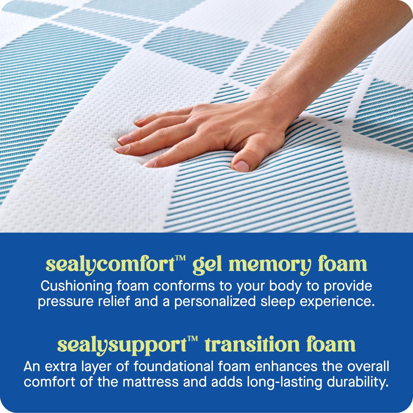Sealy Dreamlife 12” Foam Mattress-in-a-Box, Twin XL, SealyComfort Gel Memory Foam, SealySupport Transition Foam, Surface-Guard Technology