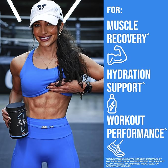 Rule 1 Active BCAA - Performance, Hydration, and Recovery Support with 5g BCAAs + Electrolytes, L-Glutamine, and Citrulline (30 Servings, Watermelon)