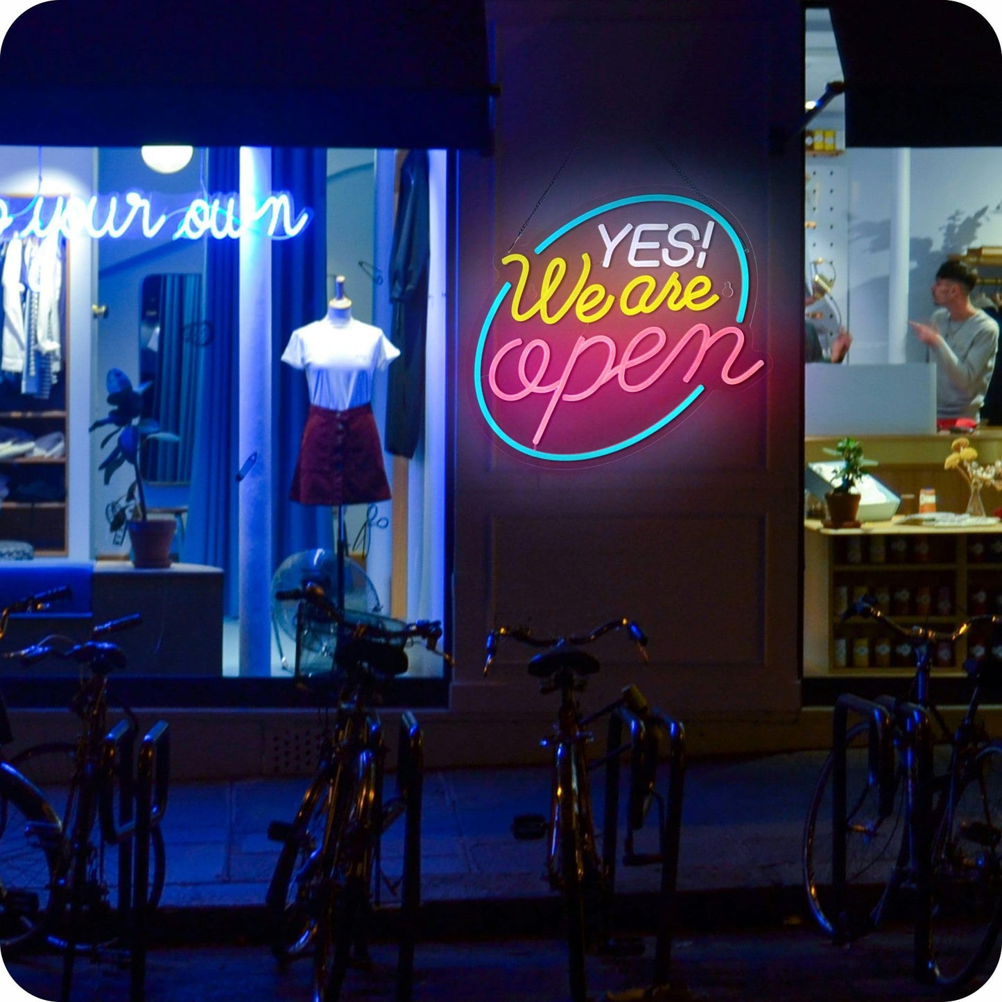 Yes We Are Open Signs for Business, Super Bright 12v AC Powered Open Sign with Switch Memory, Compatible with Timer