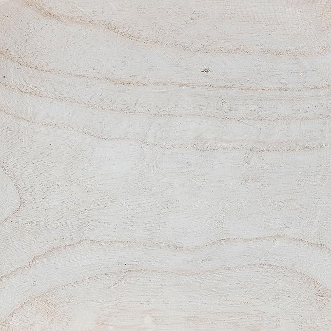 Bloomingville Hand-Carved Paulownia Wood Bowl with Whitewashed Finish