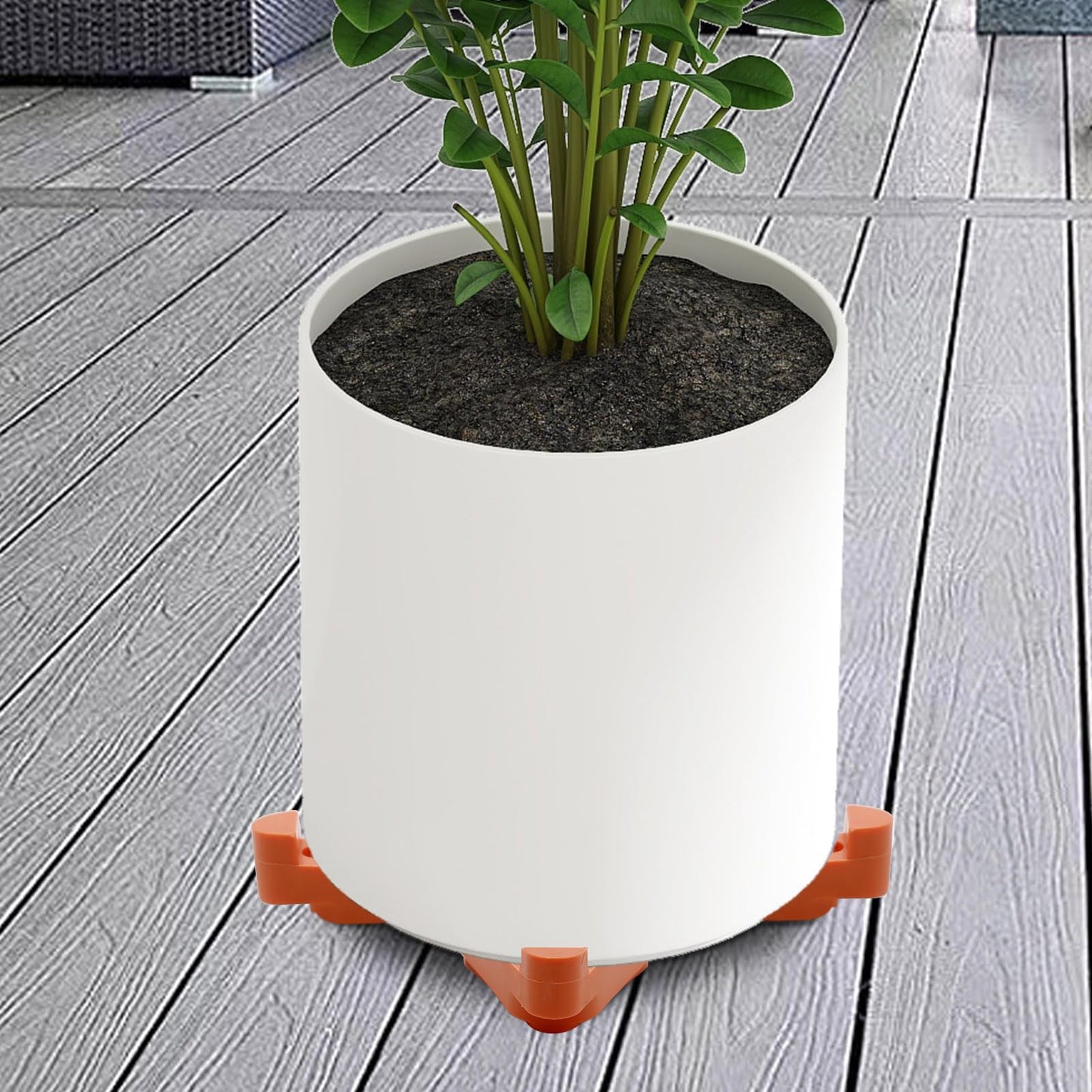 Vkinman 24Pcs Pot Feet for Outdoor Planters Plant Pot Feet Flower Pot Foot Pads Flower Pot Risers for Outdoor Indoor Garden Plants Breathable Moisture-Proof
