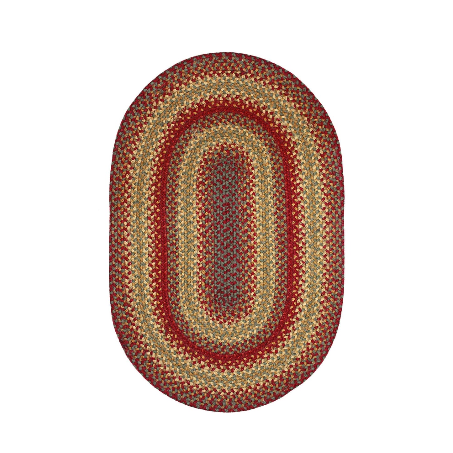 Oval Jute Braided Rug – All Natural Fiber 4' x 6' Area Rug, Made With Natural Jute Twine – A Reversible Rug for Rustic Home Décor – Homespice Cider Barn Oval Jute Rug 4' x 6'