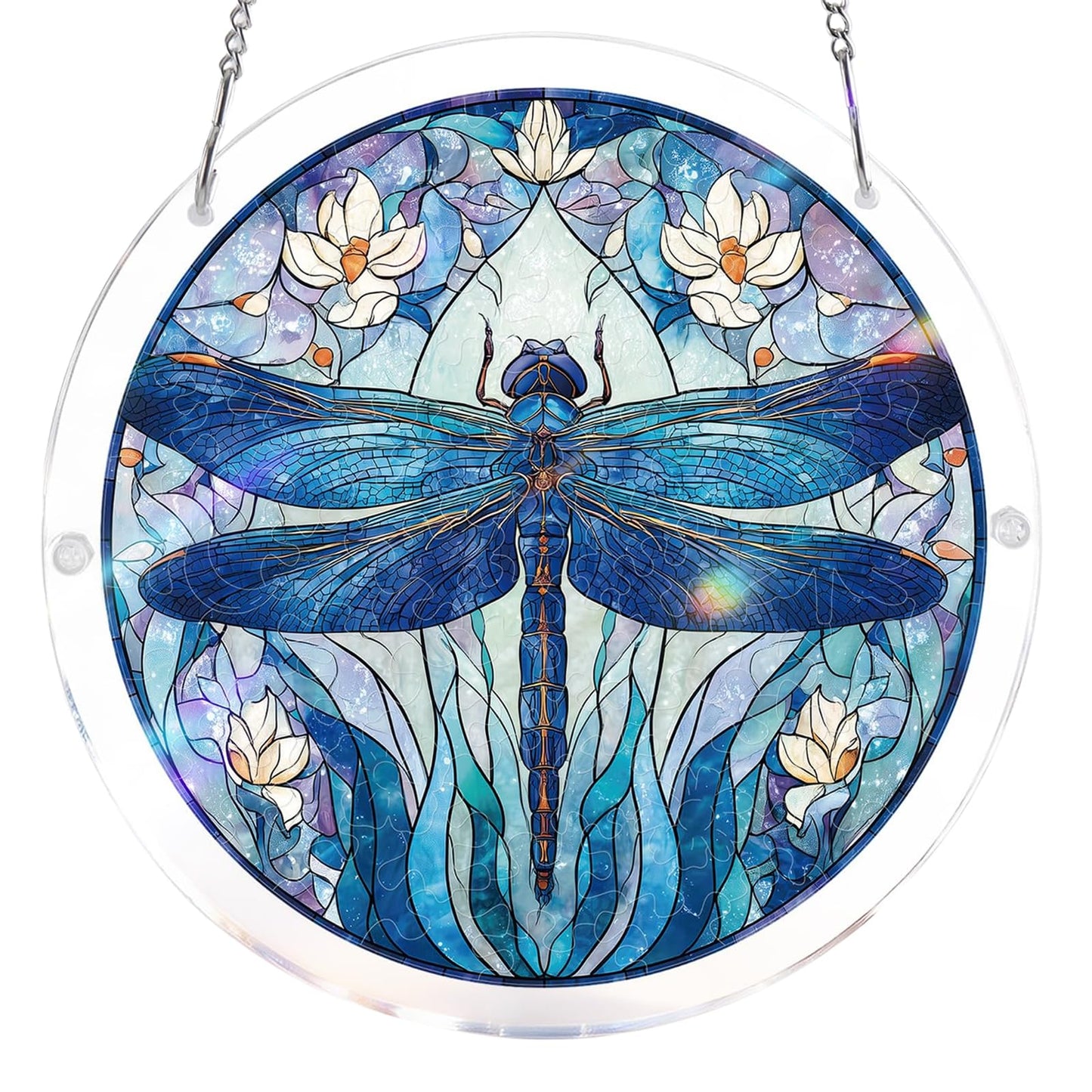 Acrylic Jigsaw Puzzle Suncatcher | 83 Pieces Acrylic Puzzles Suncatchers for Windows Hanging | Stained Glass Window Puzzle Sun Catcher for Adult | Aesthetic DIY Arts & Crafts for Home Decor