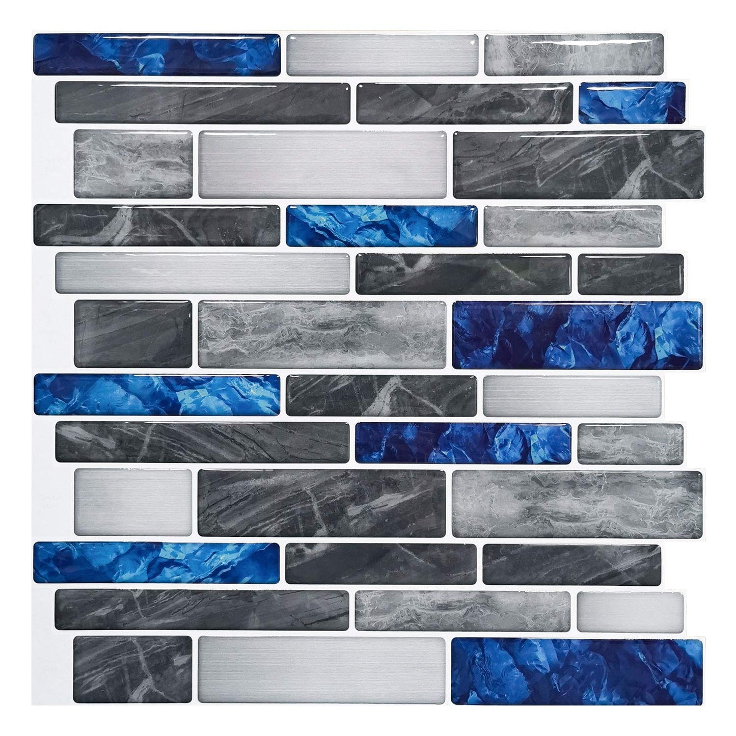 Art3d 10-Sheet Premium Self-Adhesive Kitchen Backsplash Tiles in Marble,30 * 30cm