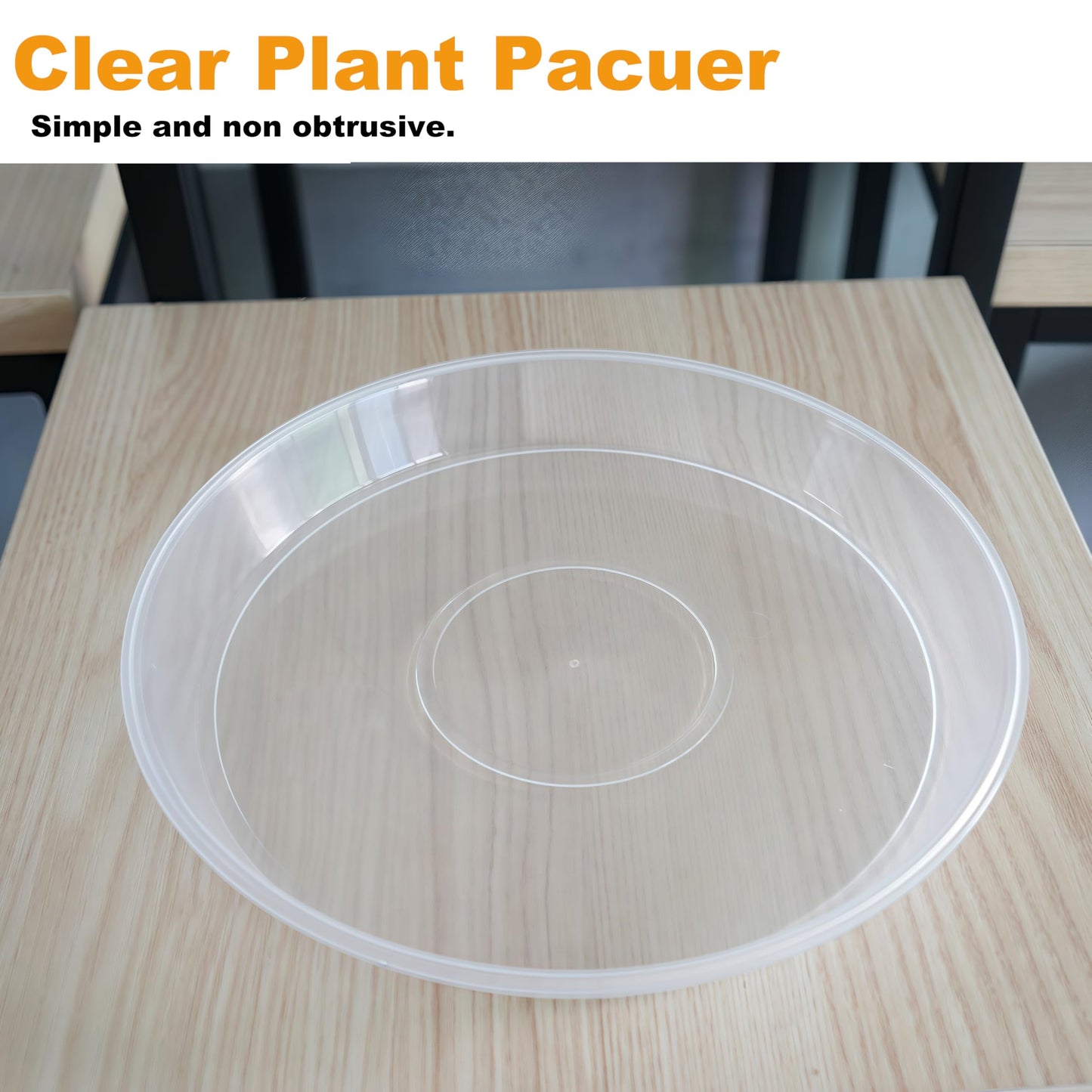 LWALRS 20 Pack Plant Saucer Tray (6 8 10 12 inch), Plant Saucers for Indoors Outdoor, Plastic Heavy Duty Drainage Drip Water Trays for Planter Pots Flower, Clear Pot Saucers Trays for Plants