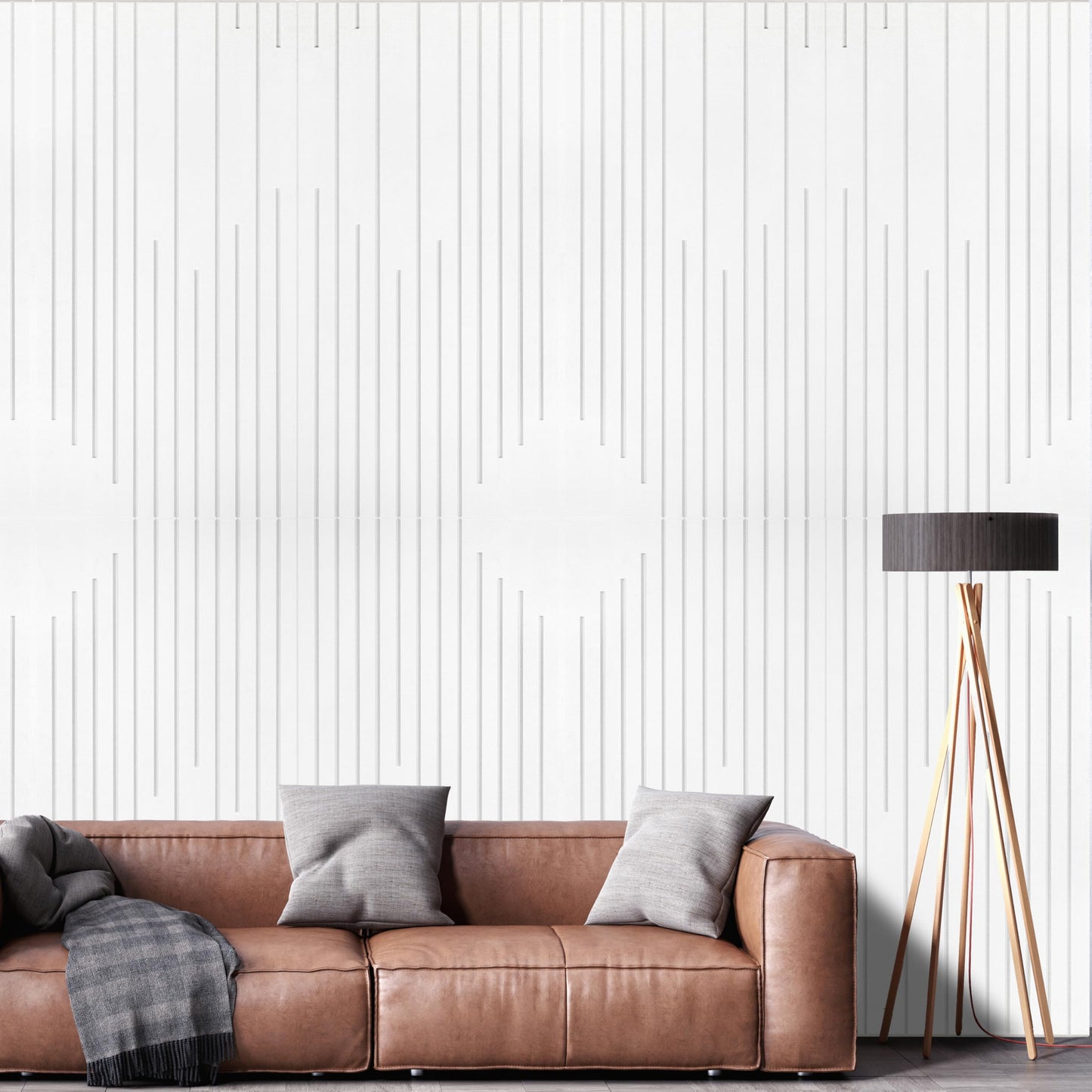 KERRAM 4-Pack Acoustic Panels with Self-Adhesive, 47.2 x 23.6 x 0.35 Inch High Density Sound Proof Panels for Walls, Decorative Sound Dampening Panels for Home Studio & Office Decor, White