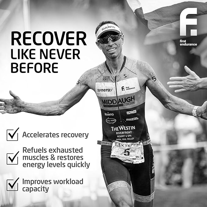 FIRST ENDURANCE Ultragen Workout Recovery Drink Powder, Protein Mix, Boosts Energy, Accelerates Recovery | Chocolate, 15 Servings