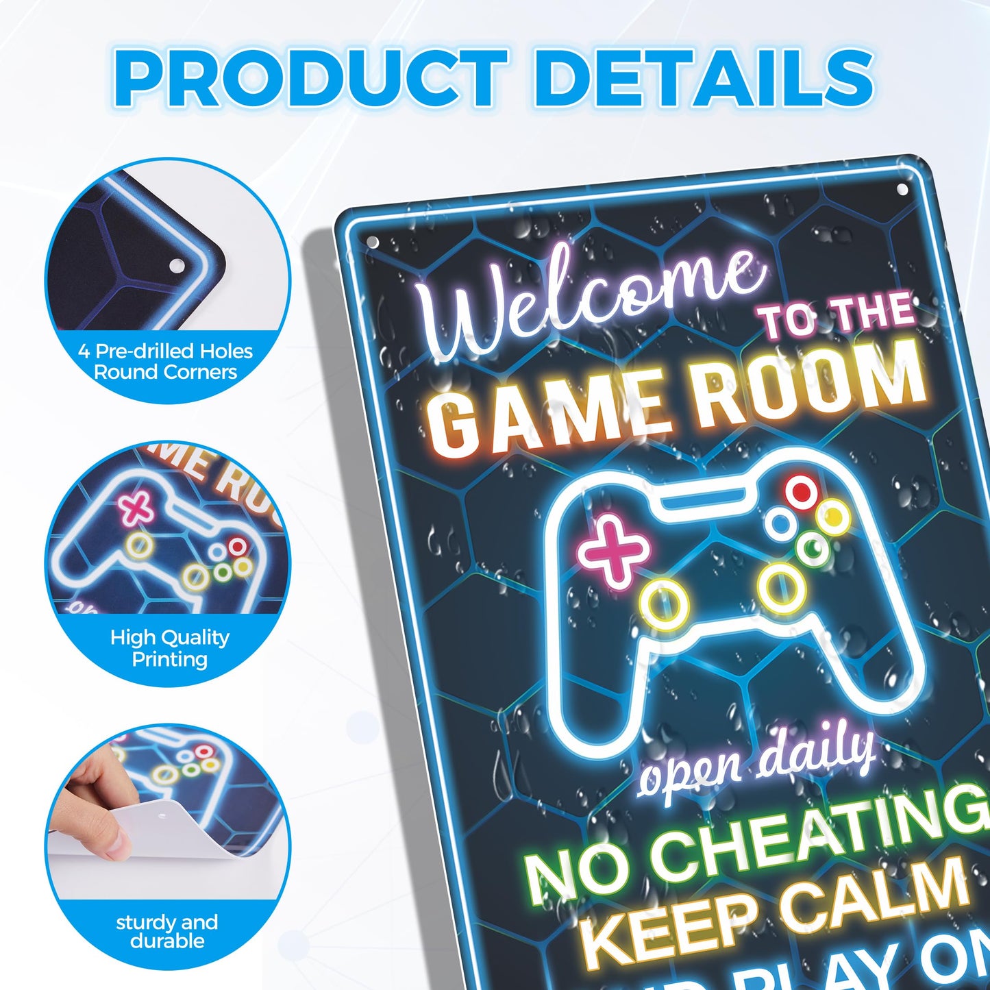Welcome to the Game Room Neon Sign - Game decor for boys room,Perfect Gamer Gift for Son, Friends, Game Lover（11 * 8inches，Rope included）