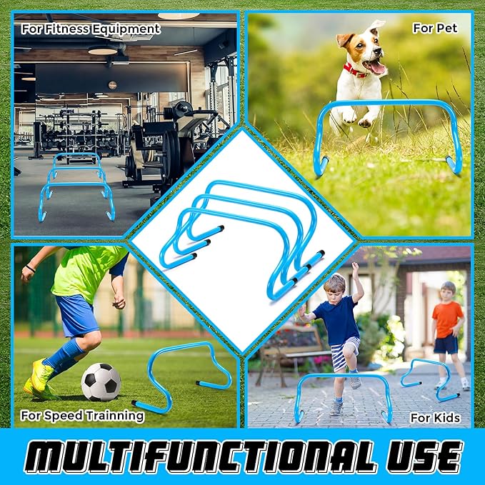Wettarn 12 Pcs 9" Speed Training Agility Hurdles for Athletes Reliable Training Hurdle Plyometric and All Purpose Practice Equipment for Soccer Basketball Football