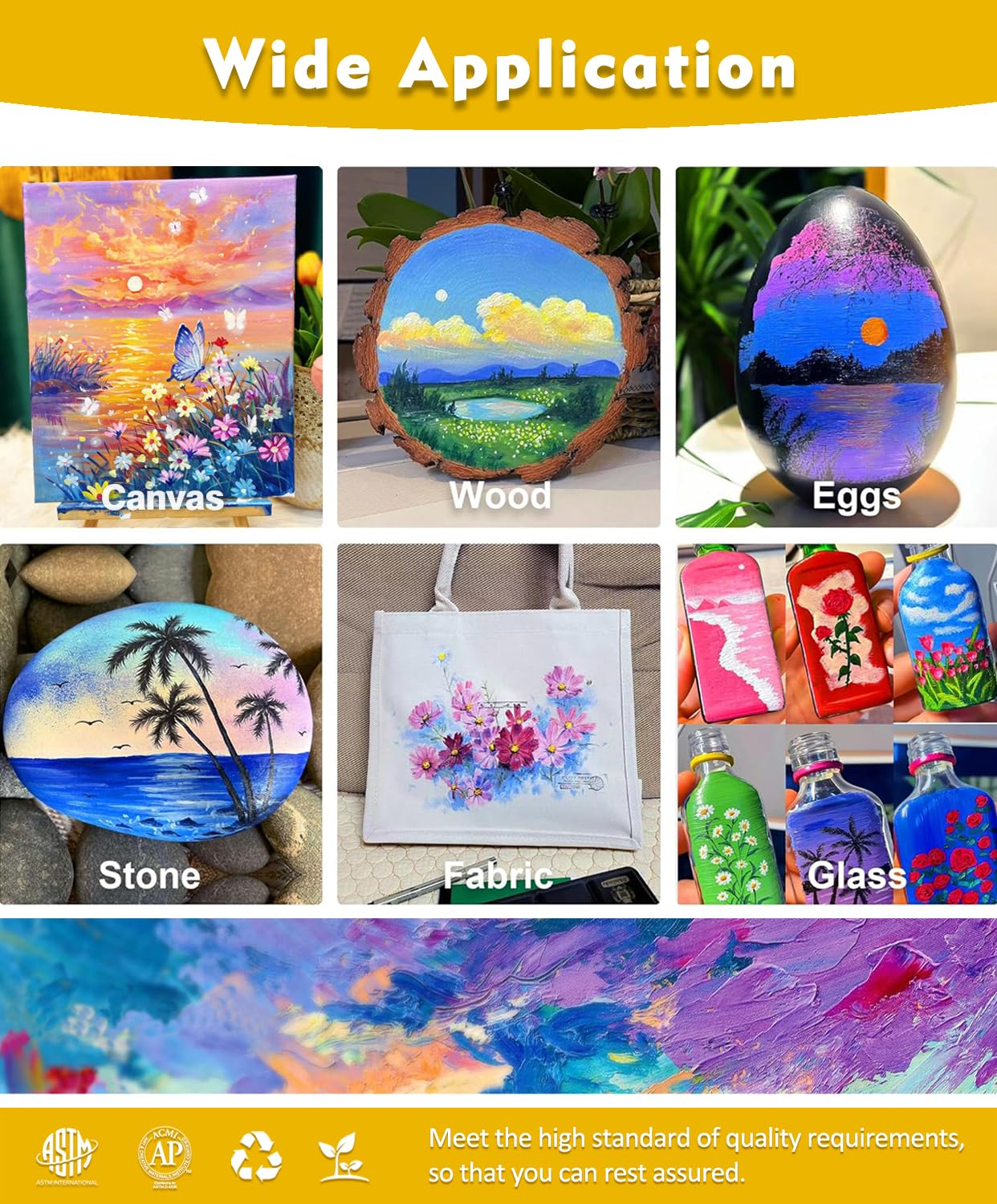 Colorful Acrylic Painting Kit - Paint Supplies Set with 24 Colors, 30 Brushes, 5 Canvases, 1 Pad, 2 Palette, 2 Sponge & 1 Wood Easel - Art Acrylic Paint Set for Beginners, Kids, Adults
