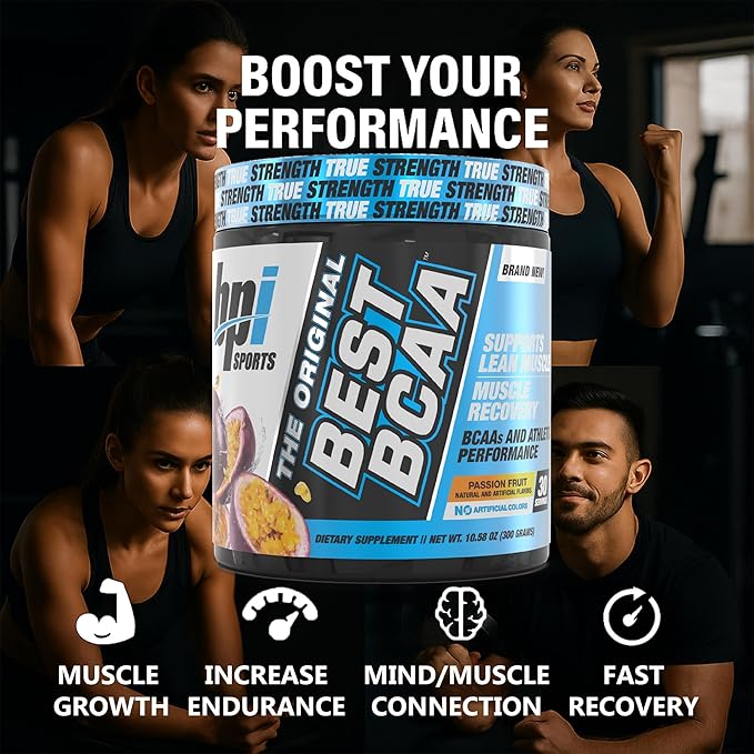 BPI Sports Best BCAA Powder - Muscle Recovery Support - Branched Chain Amino Acids | Building Blocks of Protein and Muscle - Post Workout Recovery ??Hydration - Passion Fruit, 30 Servings