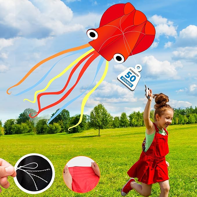 Large Kites for Adults Kites for Kids Ages 4-8， 8-12 Beach Park Outdoor Game Activities, Gifts for Easter and Festival