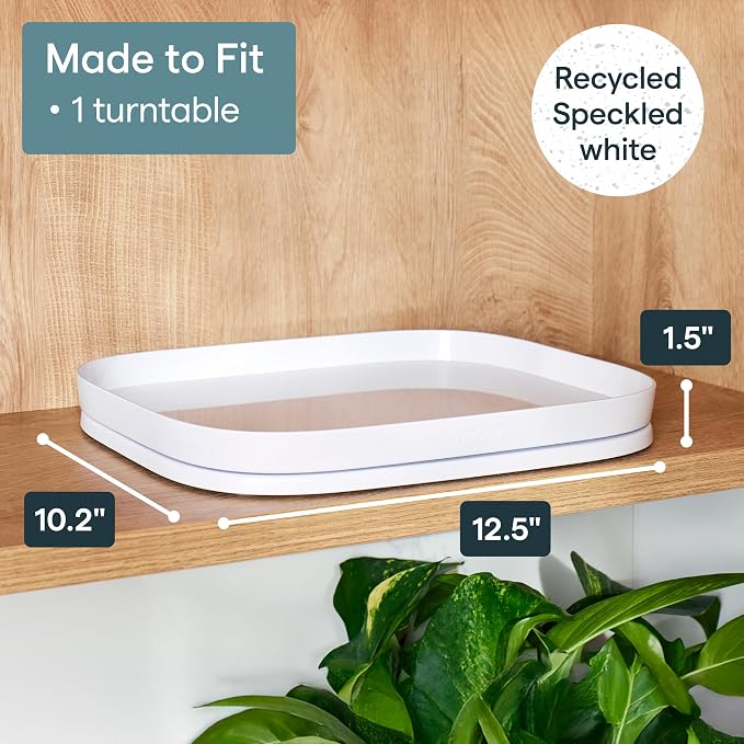 YouCopia MagicTrack Rectangle Turntable, Lazy Susan Max Cabinet Organizer